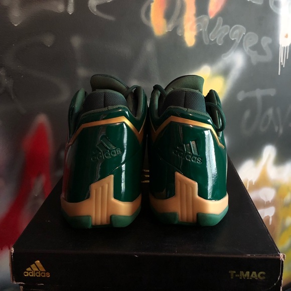 Adidas TMac 2 Restomod Legacy Green/Gold Metallic 10 1/2 - Picture 5 of 6